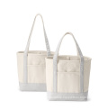 Cotton Canvas Tote Bag With Outside shopping bag